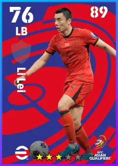 Li Lei eFootball 2026 player card — 76 OVR LB
