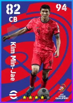 Kim Min-Jae eFootball 2026 player card — 82 OVR CB