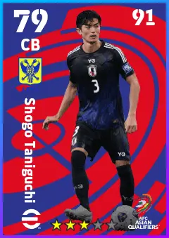 Shogo Taniguchi eFootball 2026 player card — 79 OVR CB