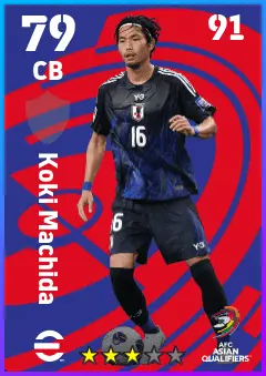 Koki Machida eFootball 2026 player card — 79 OVR CB
