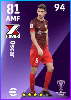 Oscar eFootball 2026 player card — 81 OVR AMF