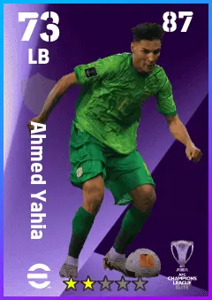 Ahmed Yahia eFootball 2026 player card — 73 OVR LB
