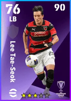 Lee Tae-Seok eFootball 2026 player card — 76 OVR LB
