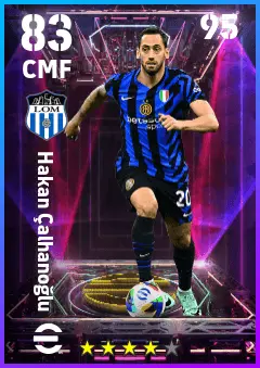 Hakan Calhanoglu eFootball 2026 player card — 83 OVR CMF