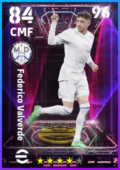 Federico Valverde eFootball 2026 player card — 84 OVR CMF