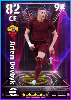 Artem Dovbyk eFootball 2026 player card — 82 OVR CF