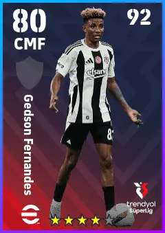 Gedson Fernandes eFootball 2026 player card — 80 OVR CMF