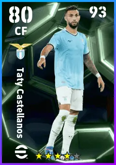 Taty Castellanos eFootball 2026 player card — 80 OVR CF