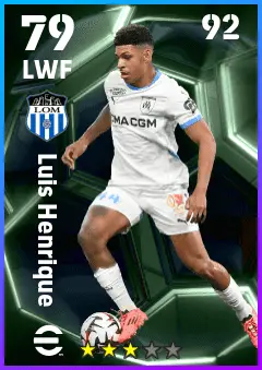 Luis Henrique eFootball 2026 player card — 79 OVR LWF