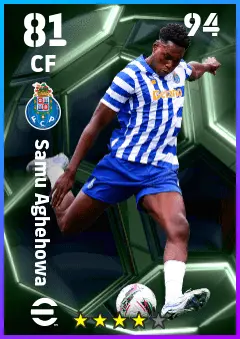 Samu Aghehowa eFootball 2026 player card — 81 OVR CF