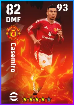 Casemiro eFootball 2026 player card — 82 OVR DMF