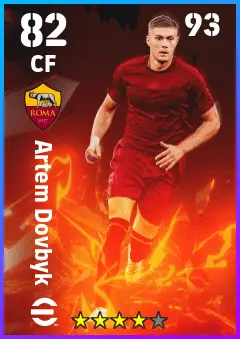 Artem Dovbyk eFootball 2026 player card — 82 OVR CF