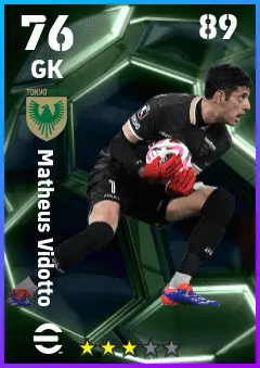 Matheus Vidotto eFootball 2026 player card — 76 OVR GK