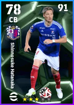 Shinnosuke Hatanaka eFootball 2026 player card — 78 OVR CB