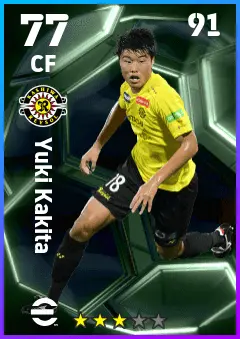 Yuki Kakita eFootball 2026 player card — 77 OVR CF