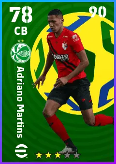 Adriano Martins eFootball 2026 player card — 78 OVR CB