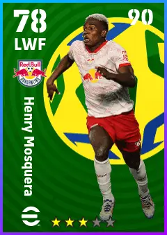 Henry Mosquera eFootball 2026 player card — 78 OVR LWF