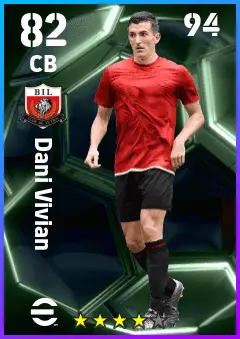 Dani Vivian eFootball 2026 player card — 82 OVR CB
