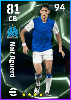 Naif Aguerd eFootball 2026 player card — 81 OVR CB