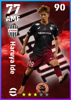 Haruya Ide eFootball 2026 player card — 77 OVR AMF