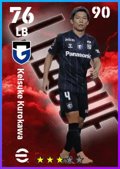Keisuke Kurokawa eFootball 2026 player card — 76 OVR LB