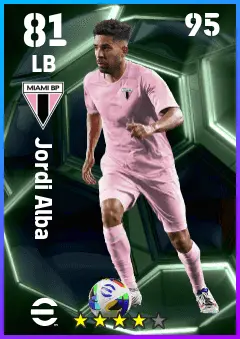 Jordi Alba eFootball 2026 player card — 81 OVR LB