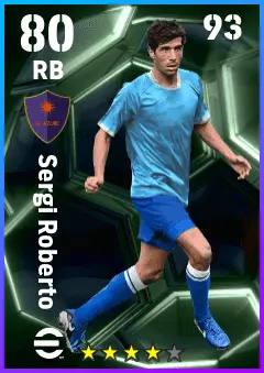 Sergi Roberto eFootball 2026 player card — 80 OVR RB