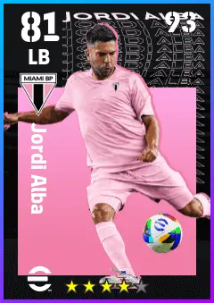 Jordi Alba eFootball 2026 player card — 81 OVR LB