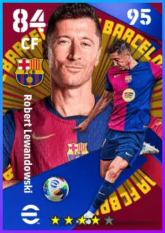 Robert Lewandowski eFootball 2026 player card — 84 OVR CF