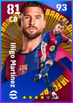 Inigo Martinez eFootball 2026 player card — 81 OVR CB