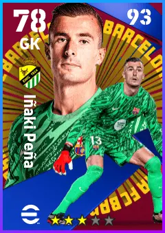 Inaki Pena eFootball 2026 player card — 78 OVR GK