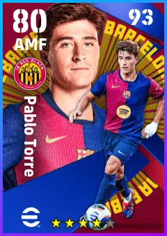 Pablo Torre eFootball 2026 player card — 80 OVR AMF