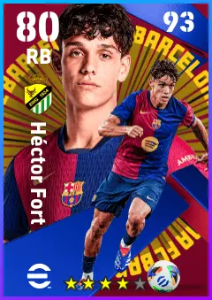 Hector Fort eFootball 2026 player card — 80 OVR RB