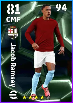 Jacob Ramsey eFootball 2026 player card — 81 OVR CMF