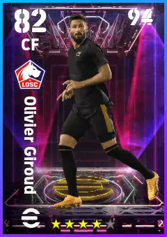 Olivier Giroud eFootball 2026 player card — 82 OVR CF