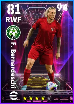 F. Bernardeschi eFootball 2026 player card — 81 OVR RWF