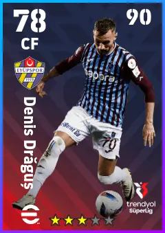 Denis Dragus eFootball 2026 player card — 78 OVR CF