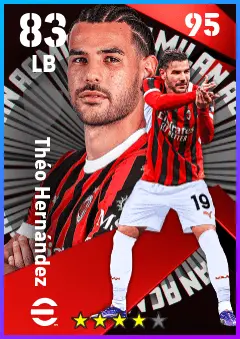 Theo Hernandez eFootball 2026 player card — 83 OVR LB