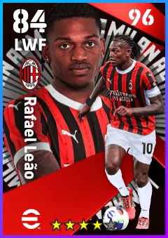Rafael Leao eFootball 2026 player card — 84 OVR LWF