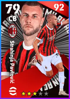 Strahinja Pavlovic eFootball 2026 player card — 79 OVR CB