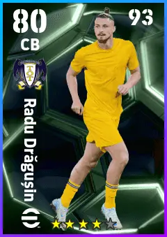Radu Dragusin eFootball 2026 player card — 80 OVR CB
