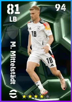 M. Mittelstadt eFootball 2026 player card — 81 OVR LB