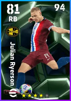Julian Ryerson eFootball 2026 player card — 81 OVR RB