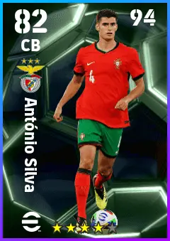 Antonio Silva eFootball 2026 player card — 82 OVR CB