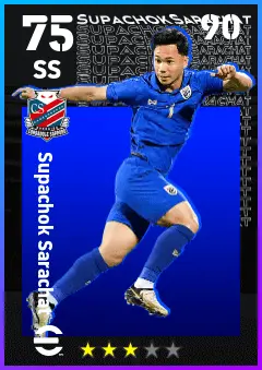 Supachok Sarachat eFootball 2026 player card — 75 OVR SS