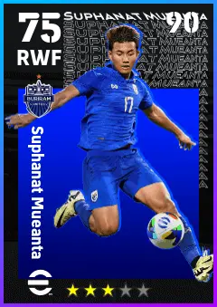 Suphanat Mueanta eFootball 2026 player card — 75 OVR RWF