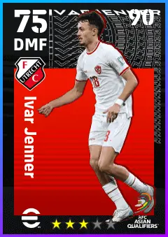 Ivar Jenner eFootball 2026 player card — 75 OVR DMF