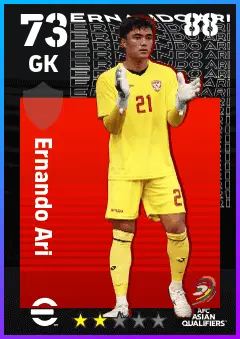 Ernando Ari eFootball 2026 player card — 73 OVR GK