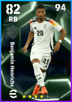 Benjamin Henrichs eFootball 2026 player card — 82 OVR RB