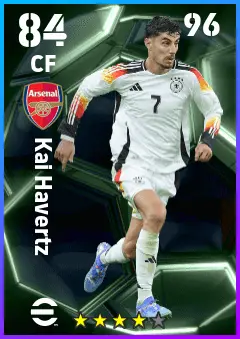 Kai Havertz eFootball 2026 player card — 84 OVR CF